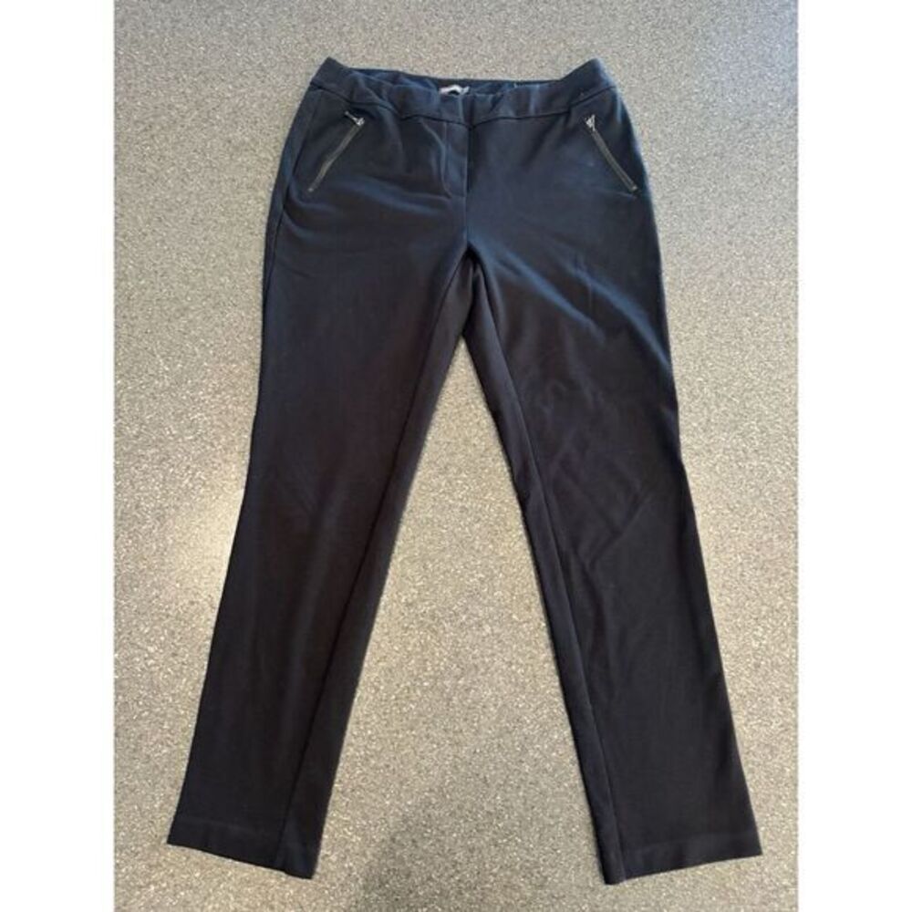 J.MCLAUGHLIN Black Front Zip Pocket Dress Pants Size 10